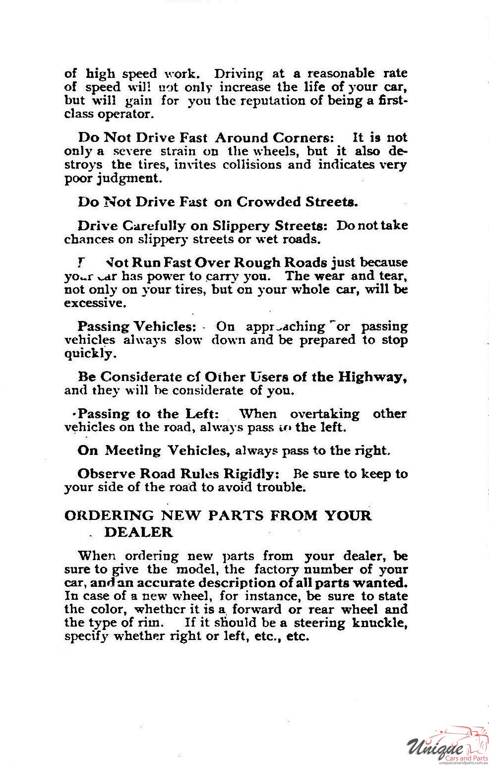 1910 Buick Model 14 Operating Instructions Page 23